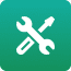 Tools icon with wrench and screwdriver.
