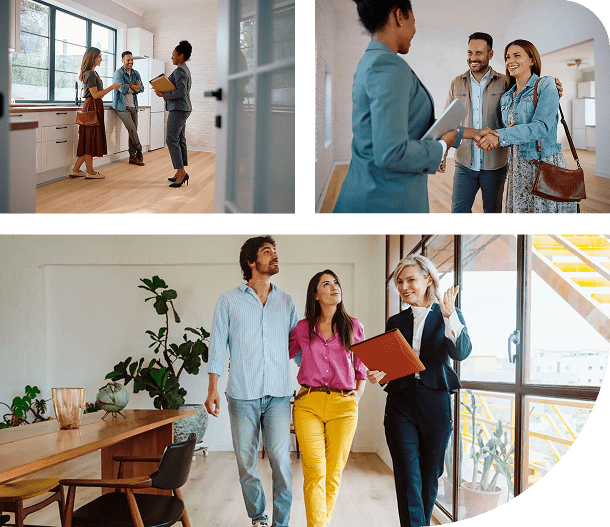 People networking and discussing in a modern office environment.