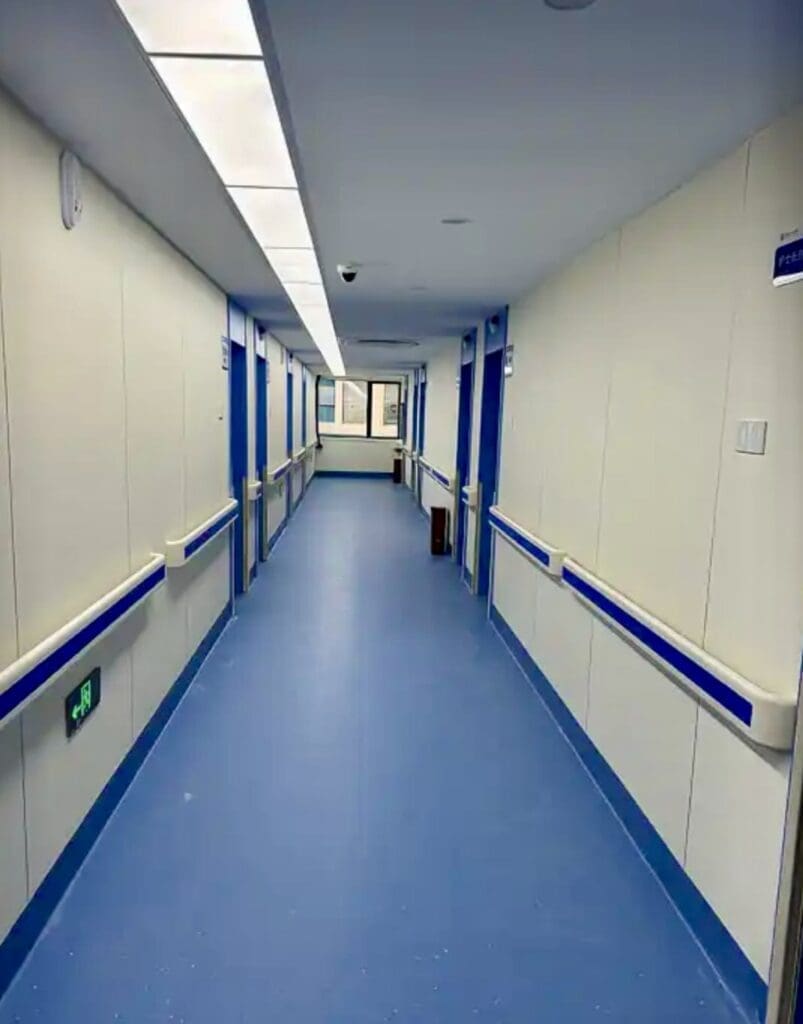 a corridor of a hospital