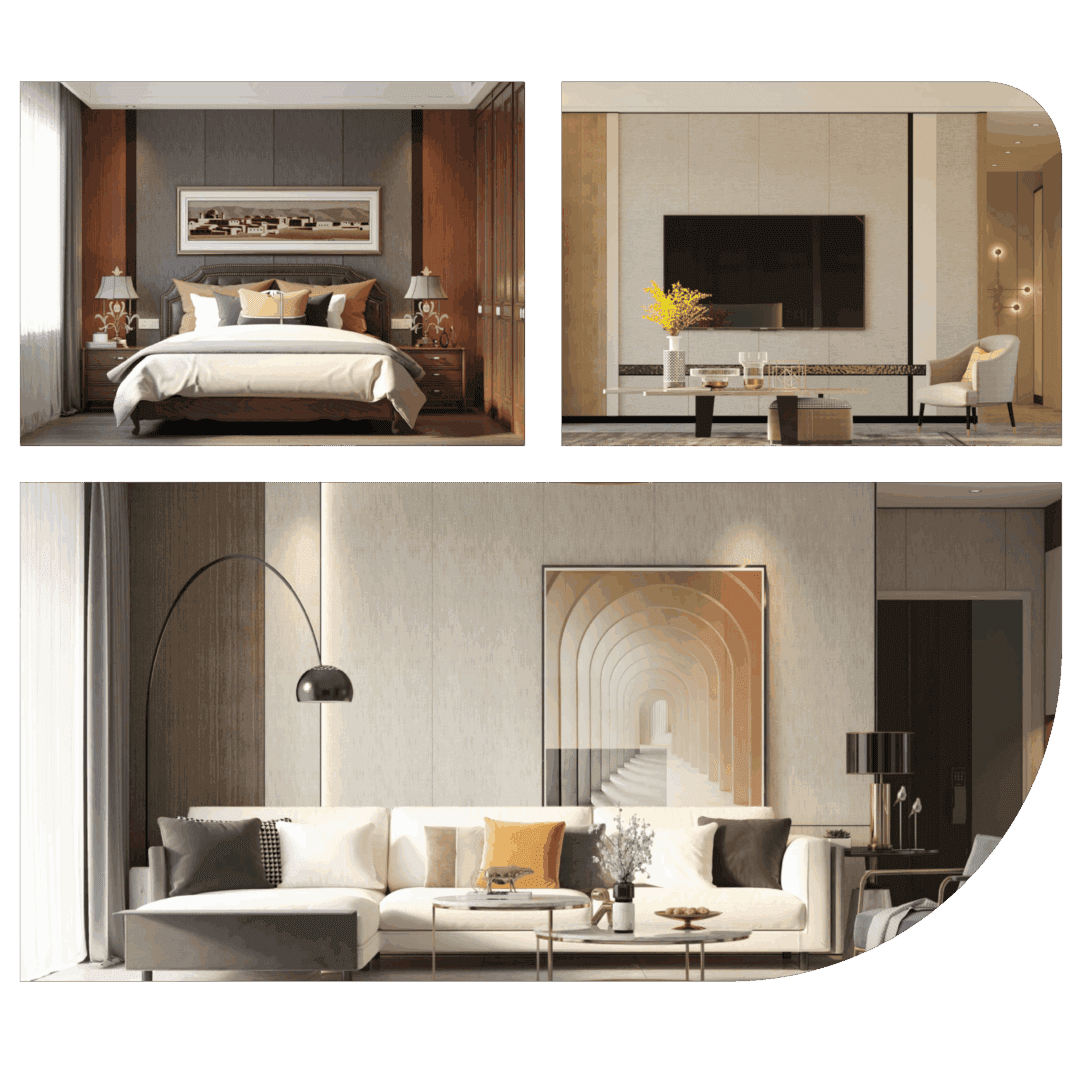 Modern interior design with neutral color palette.