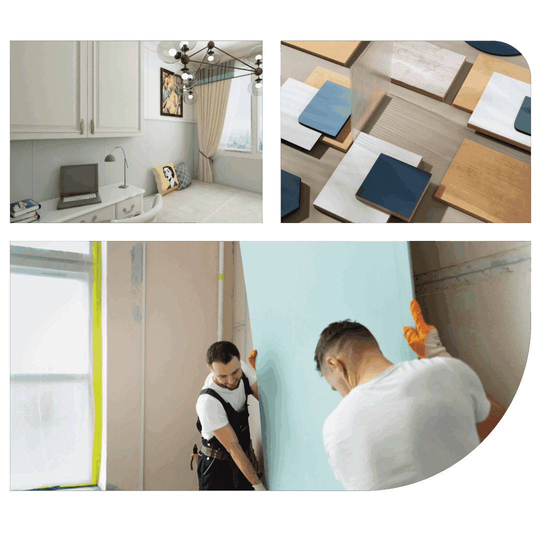 Home renovation and interior design process.